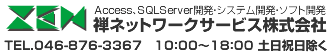 Access、SQL、Server開発・システム開発・ソフト開発　禅ネットワークサービス株式会社　046-876-3367　10:00～18:00　土日祝日除く